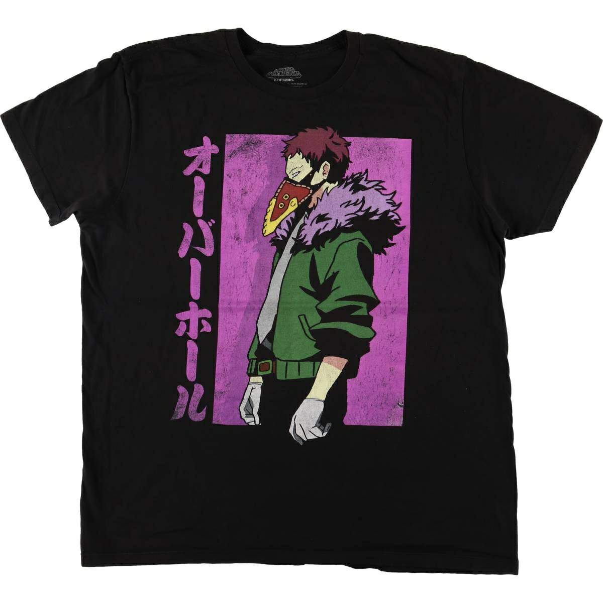Character - 古着 MY HERO ACADEMIA 僕のヒーローアカデミア オーバーホール アニメ キャラクタープリントTシャツ メンズXL相当 /eaa575943 【中古】 【250824】 ブラック系 春夏秋