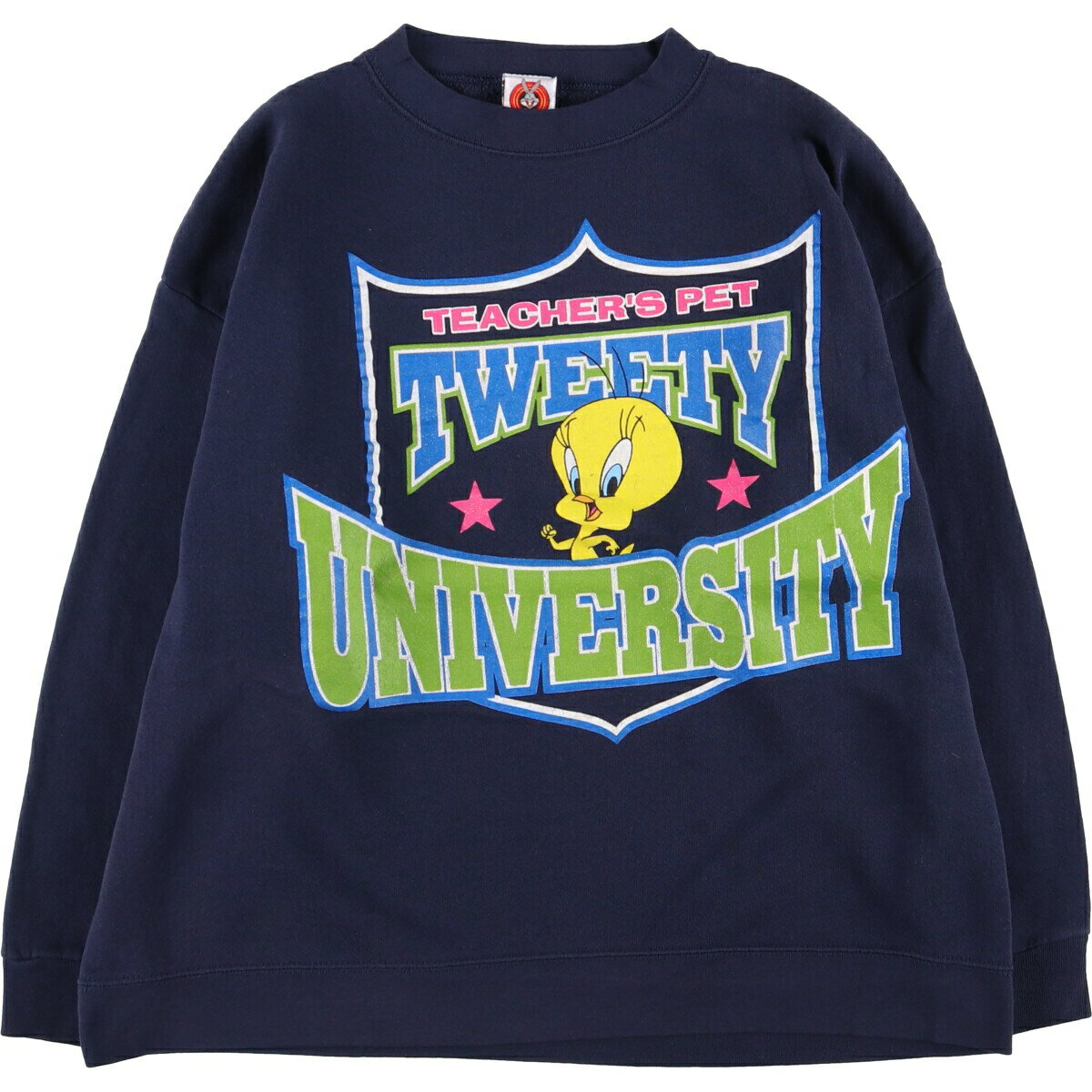 Other - 古着 90'S LOONEY TUNES トゥイーティー キャラクタースウェットシャツ トレーナー メンズM相当 ヴィンテージ /eaa576397 【中古】 【250819】 【SS2603_10】 ネイビー系 春夏秋冬