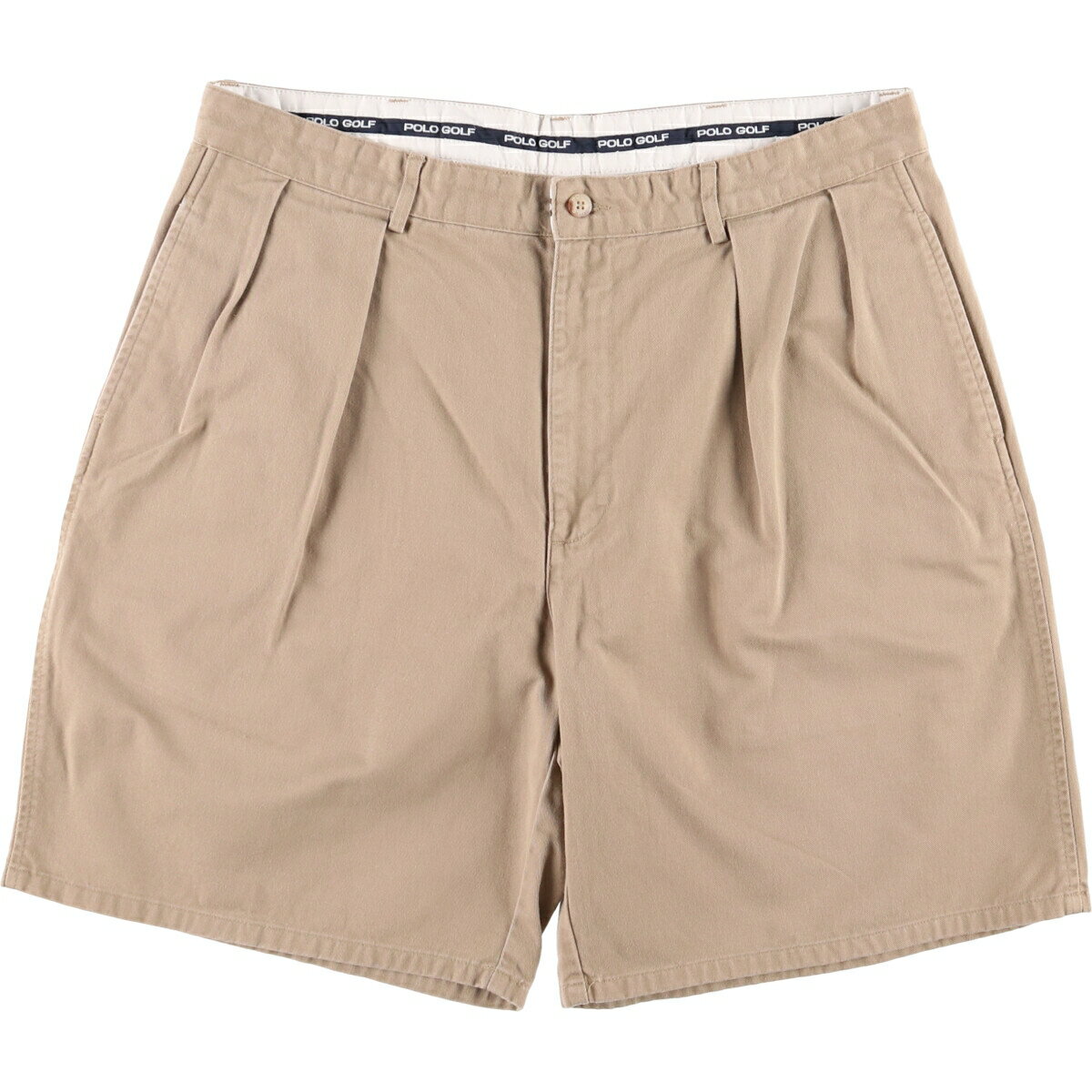 古着 ラルフローレン Ralph Lauren POLO GOLF ポロゴルフ ツータック チノショーツ ショートパンツ メンズw34相当 /eaa576521 【中古】 【250816】 ブラウン系 春夏秋