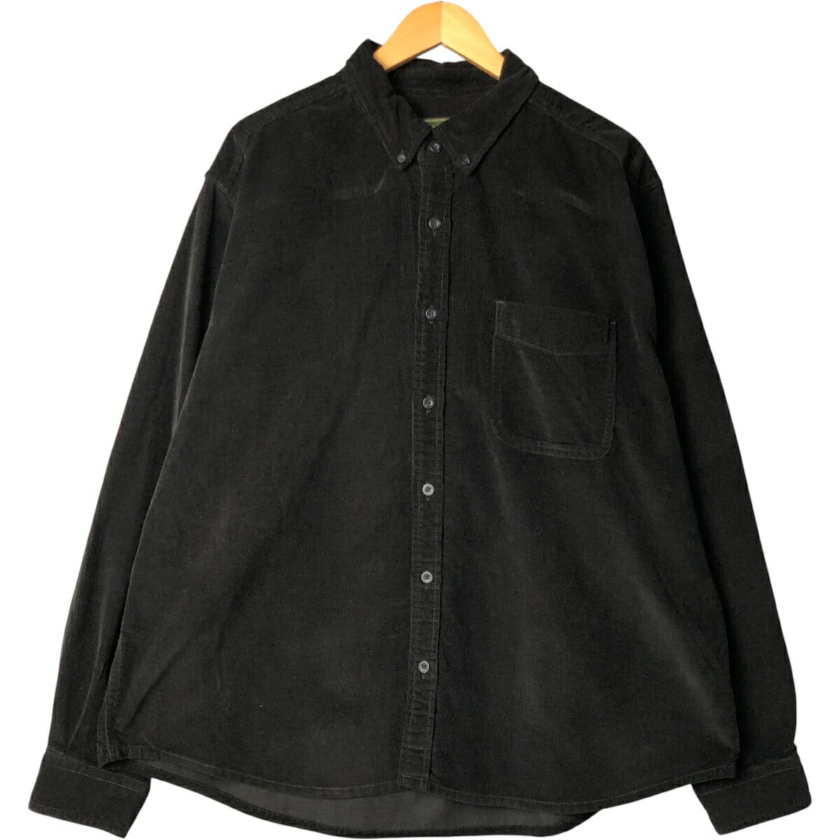 樂天商城 - 古着 00'S エディーバウアー Eddie Bauer 長袖 ボタンダウン コーデュロイシャツ メンズXL相当 /eaa576562 【中古】 【250901】 【SS2603_10】 ブラック系 春夏秋冬