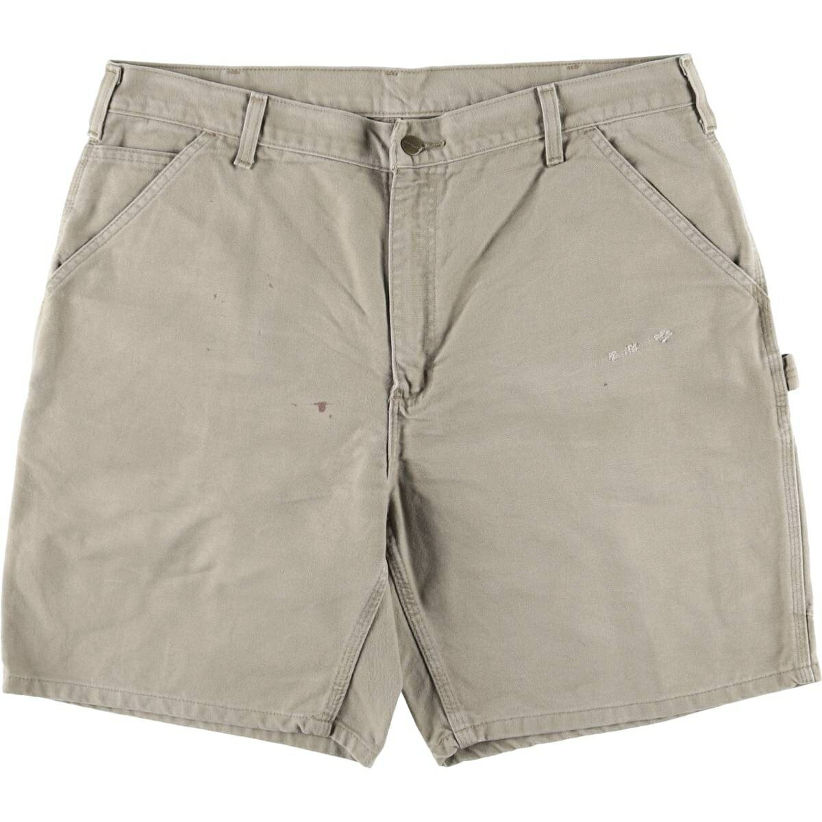 Cotton Pants - 古着 カーハート Carhartt ORIGINAL FIT ダック地ペインターショーツ ショートパンツ メンズw37相当 /eaa576683 【中古】 【250819】 ベージュ系 春夏秋