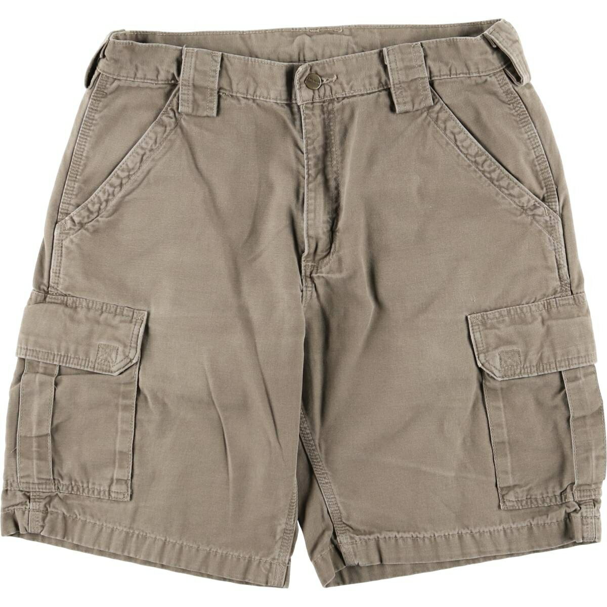 Cotton Pants - 古着 00'S カーハート Carhartt ダック カーゴショーツ ショートパンツ メンズw35相当 /eaa576686 【中古】 【250819】 ベージュ系 春夏秋