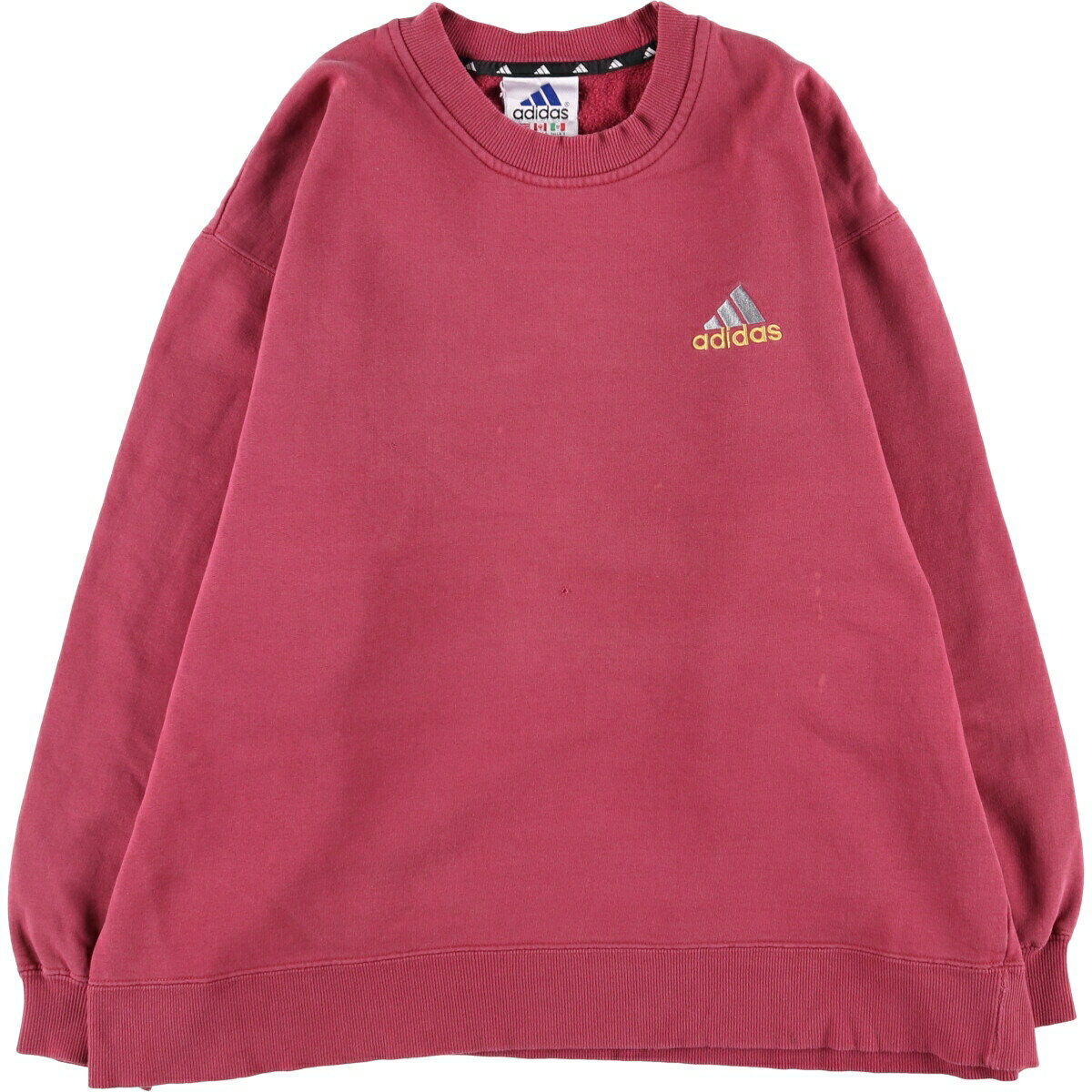 American Casual - 古着 90~00'S アディダス adidas ロゴスウェットシャツ トレーナー メンズL相当 ヴィンテージ /eaa576716 【中古】 【250818】 【SS2603_10】 レッド系 春夏秋冬