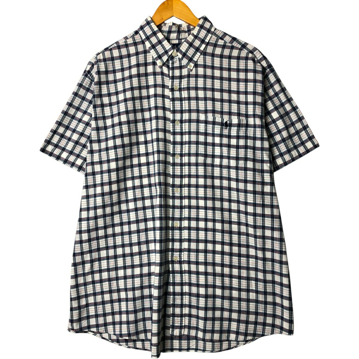 樂天商城 - 古着 ラルフローレン Ralph Lauren HERITAGE 半袖 ボタンダウン チェックシャツ メンズXL相当 /eaa576914 【中古】 【250816】