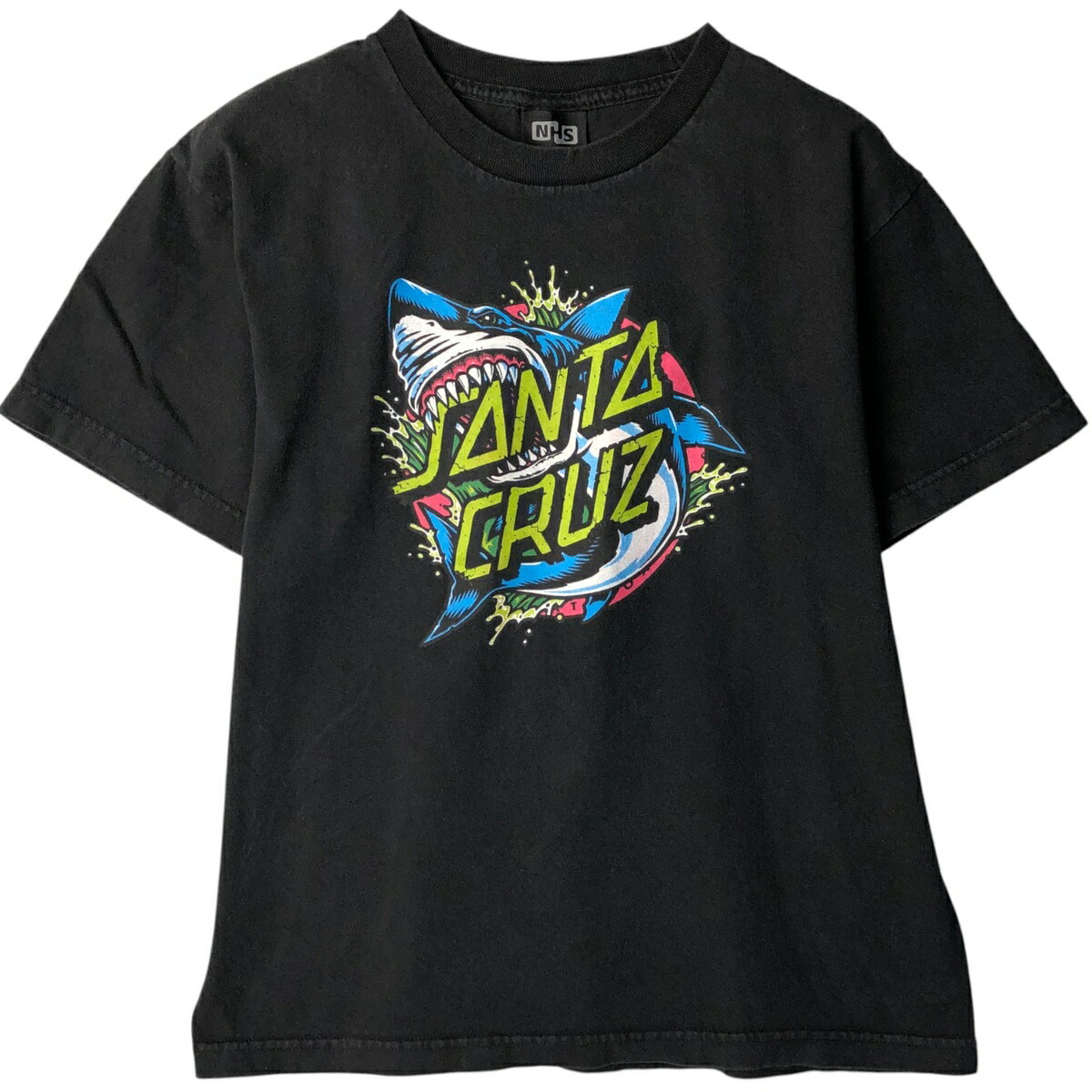 古着 90'S~ NHS SANTA CRUZ サンタクルーズ サメ柄 サーフ スケートTシャツ メンズS相当 ヴィンテージ /eaa577053 【中古】 【250906】 【NH-2508】