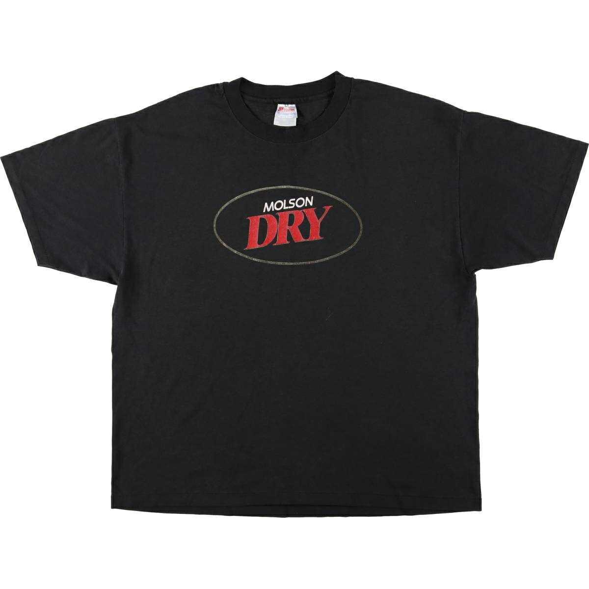 Long-Sleeved - 古着 90'S ヘインズ Hanes MOLSON DRY アドバタイジングTシャツ USA製 メンズXL相当 ヴィンテージ /eaa577155 【中古】 【250925】 ブラック系 春夏秋