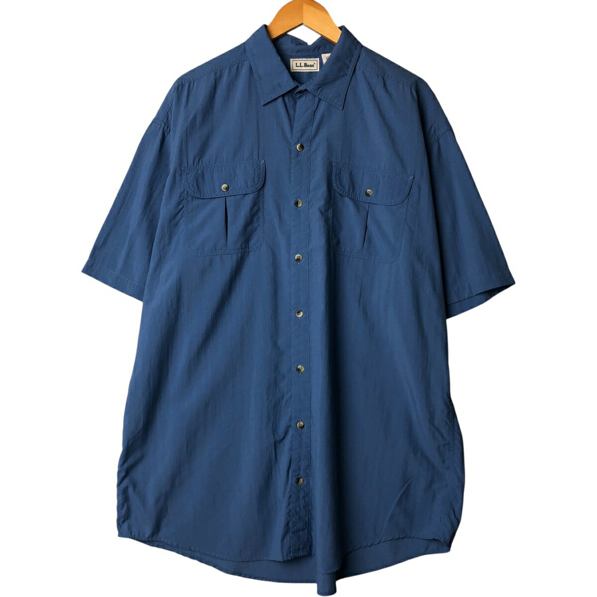 古着 エルエルビーン L.L.Bean リップストップ 半袖 ナイロンシャツ メンズXL相当 /eaa577308 【中古】 【250830】