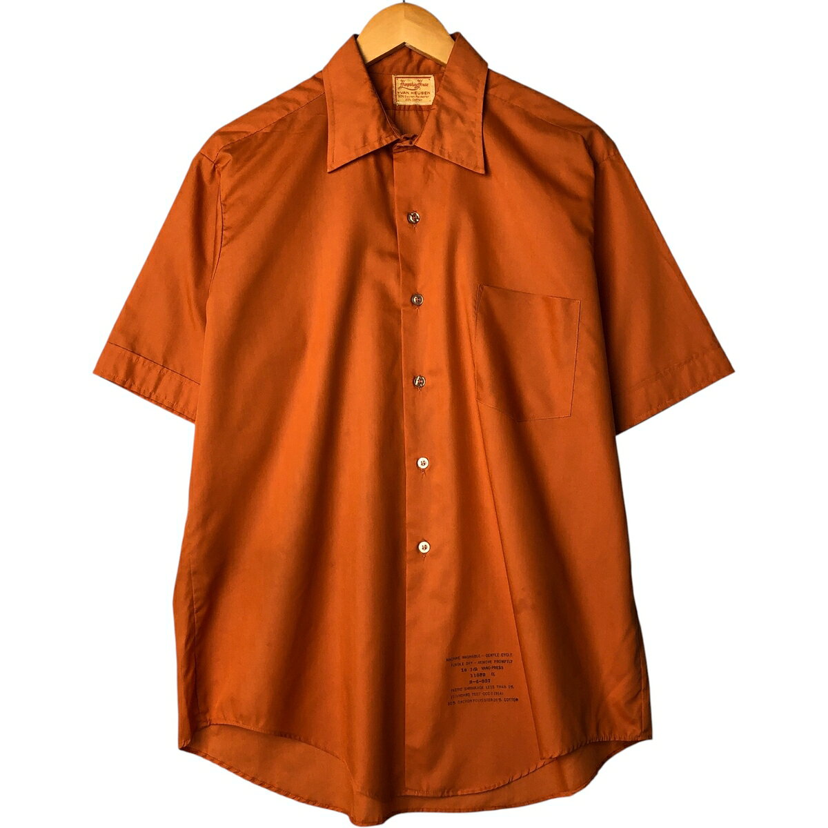 樂天商城 - 古着 70'S ヴァンヒューゼン Van Heusen Hampshine House ワイドカラー 半袖 ポリシャツ メンズL相当 ヴィンテージ /eaa577317 【中古】 【250830】