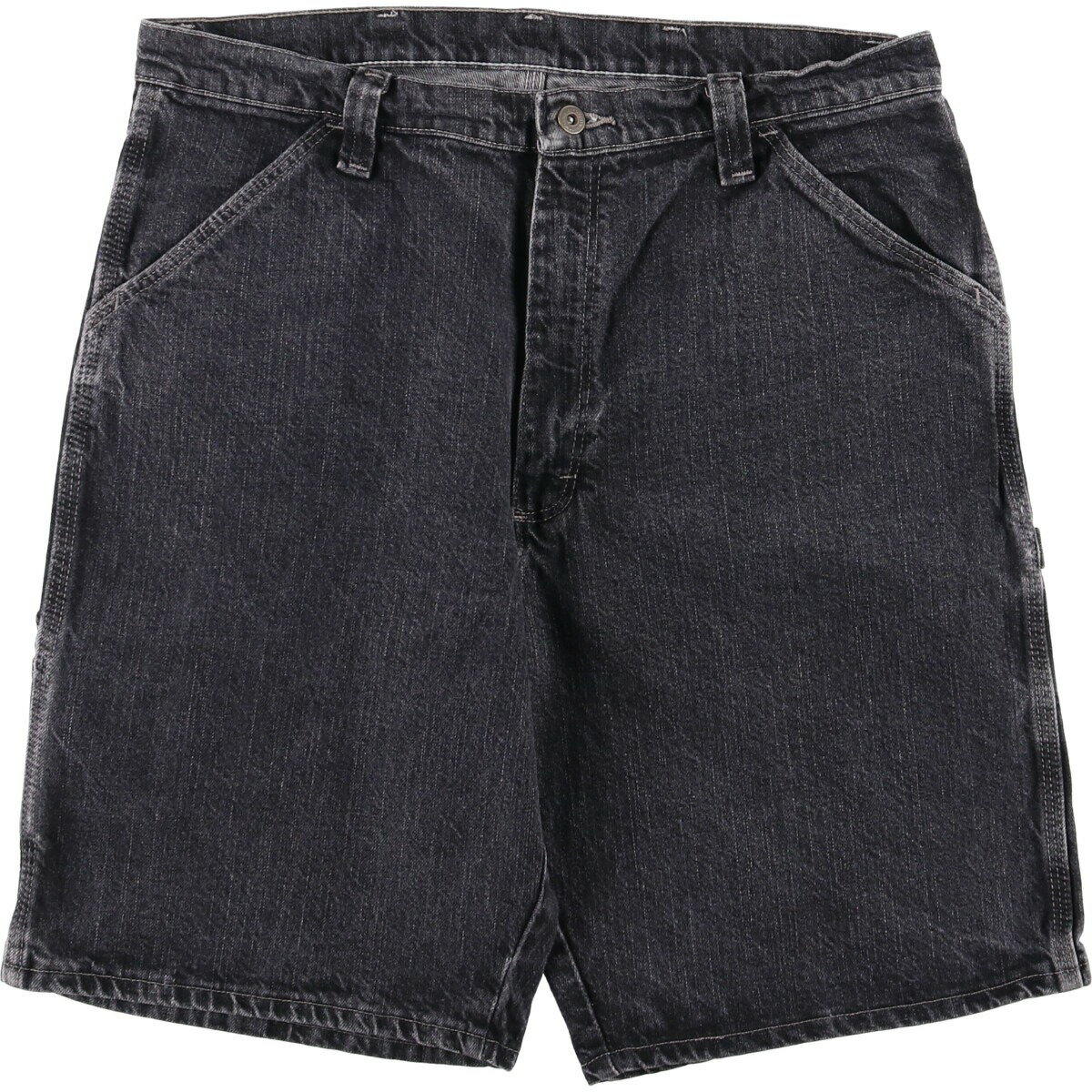Cotton Pants - 古着 00'S ラングラー Wrangler CARPENTER ブラックデニムペインターショーツ ハーフパンツ メンズw36相当 /eaa577407 【中古】 【250829】