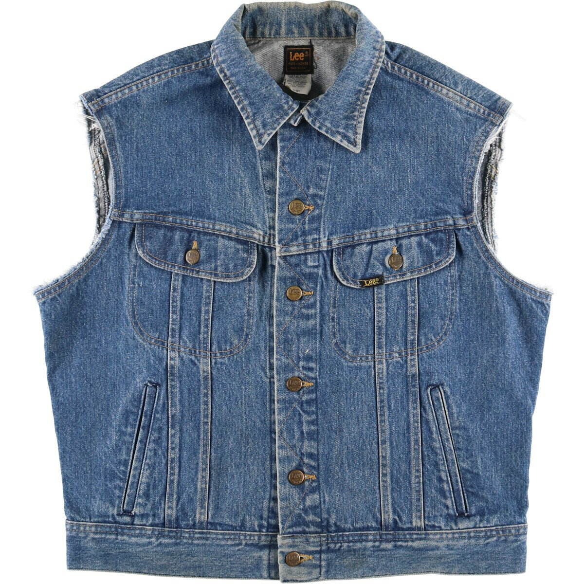 古着 90'S リー Lee RIDERS ライダース カットオフ デニムベスト USA製 メンズL相当 ヴィンテージ /eaa577966 【中古】 【250825】 【SS2603_10】 ブルー系 春秋冬