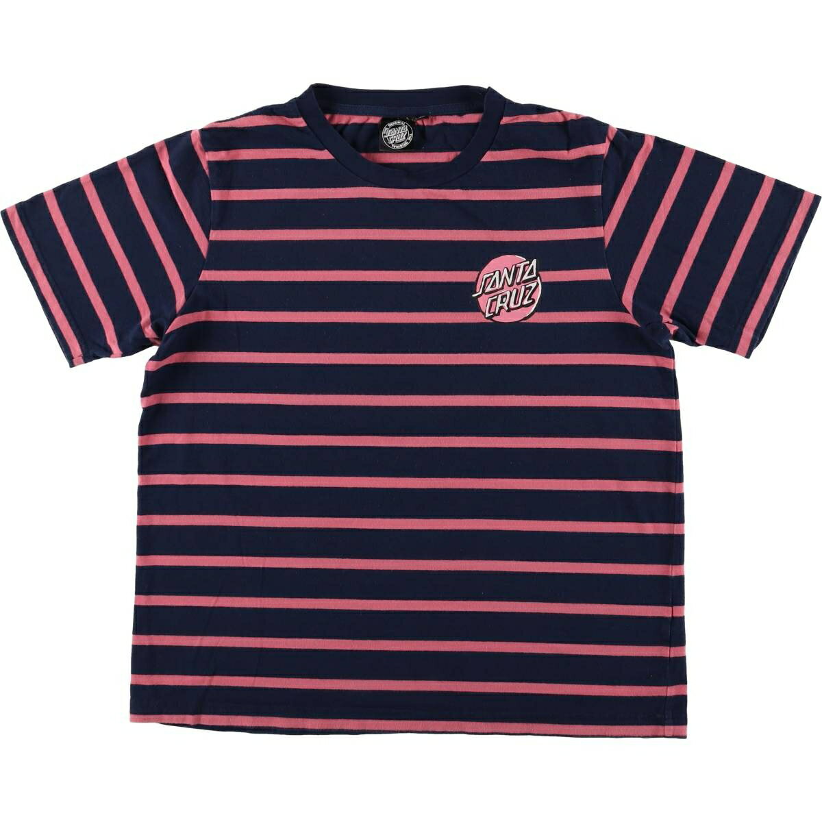 古着 サンタクルーズ SANTA CRUZ ボーダー柄 サーフ スケートTシャツ メンズL相当 /eaa578139 【中古】 【250925】