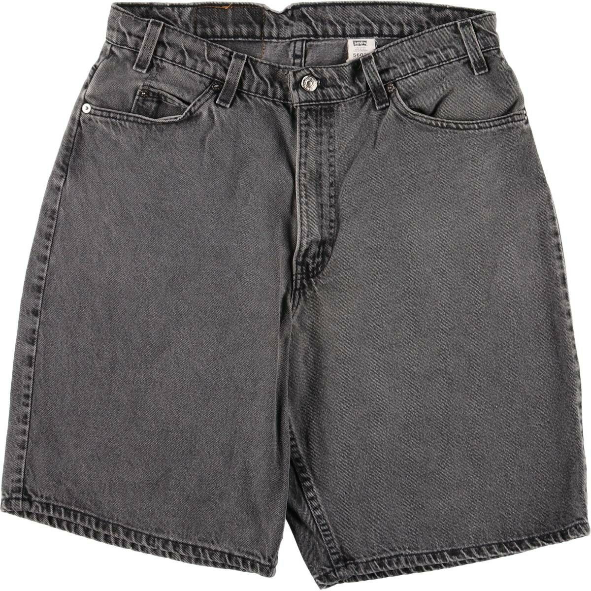 古着 90'S リーバイス Levi's 560 LOOSE FIT オレンジタブ ブラックデニムショーツ ハーフパンツ USA製 メンズw34相当 ヴィンテージ /eaa578222 【中古】 【250913】