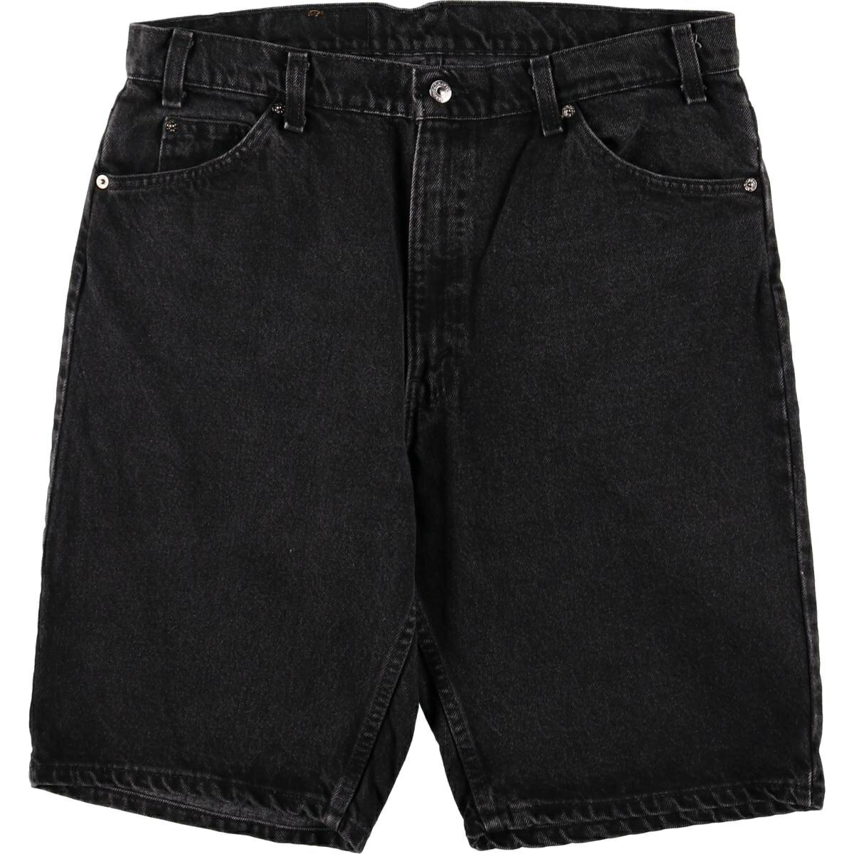 古着 90'S リーバイス Levi's 36550-4159 オレンジタブ ブラックデニムショーツ ハーフパンツ USA製 メ..