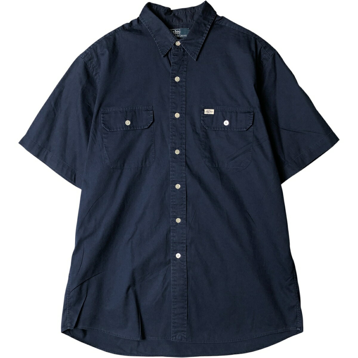 古着 ラルフローレン Ralph Lauren POLO by Ralph Lauren 半袖シャツ メンズL相当 /eaa578283 【中古】 【250910】 【NH-2508】 ネイビー系 春夏