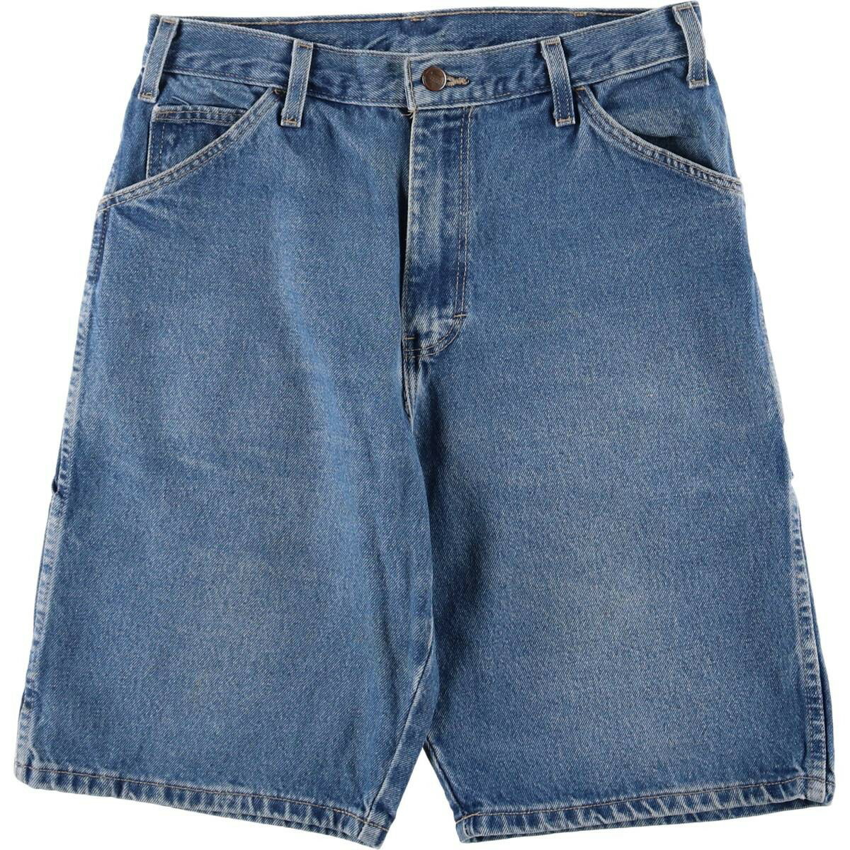 古着 ディッキーズ Dickies Relaxed Fit デニムペインターショーツ ハーフパンツ メンズw32相当 /eaa578306 【中古】 【250912】 ブルー系 春夏秋