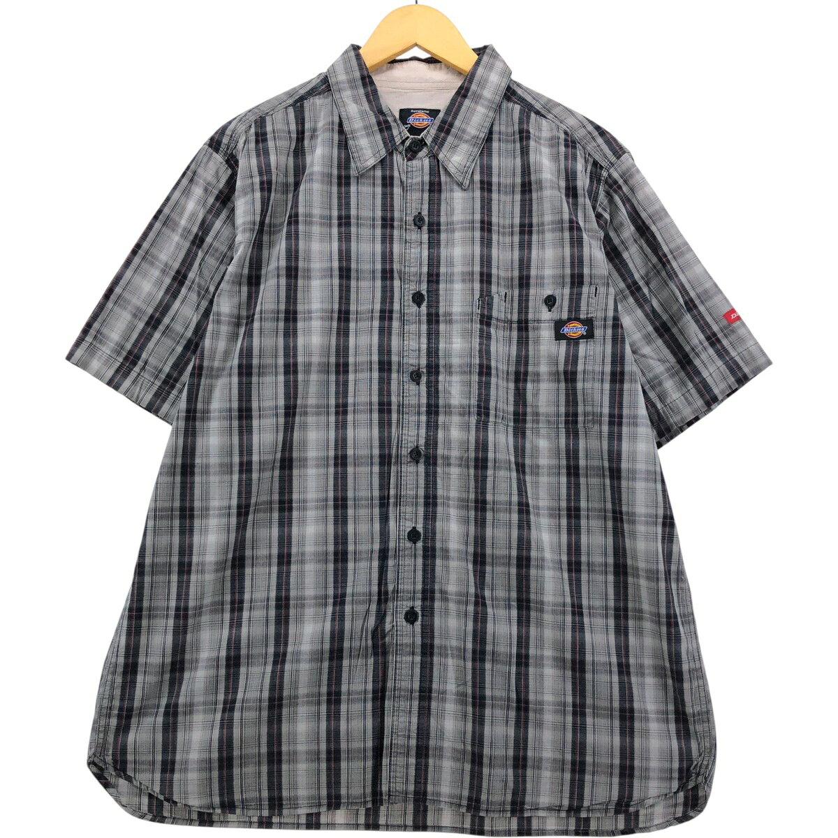 樂天商城 - 古着 ディッキーズ Dickies チェック柄 半袖 ワークシャツ メンズXL相当 /eaa578754 【中古】 【250901】
