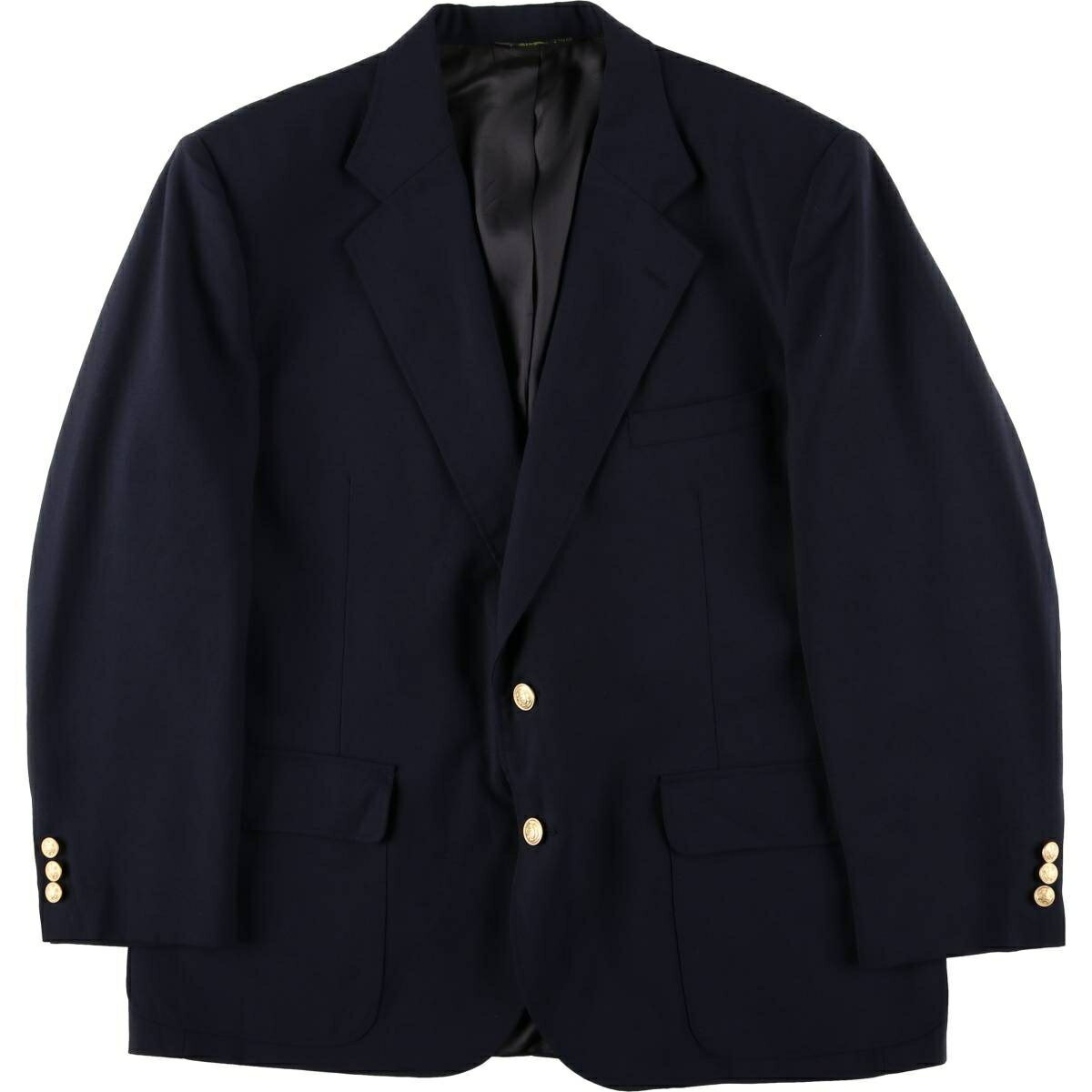 古着 ADAMS ROW 紺ブレザー テーラードジャケット USA製 メンズL相当 /eaa578922 【中古】 【250921】