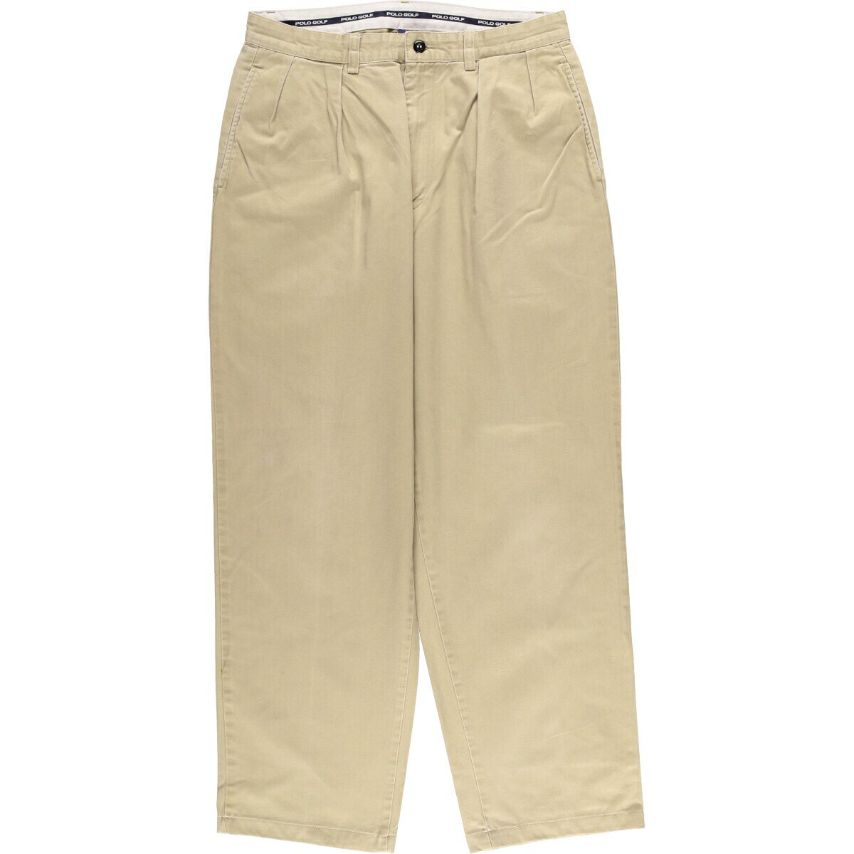 古着 ラルフローレン Ralph Lauren POLO GOLF ポロゴルフ ツータック チノパンツ メンズw32相当 /eaa578958 【中古】 【250916】 【SS2603_10】 ベージュ系 春夏秋冬