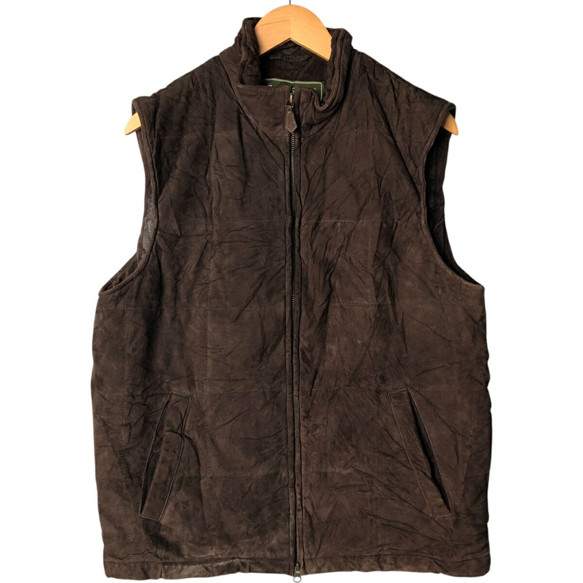 古着 エディーバウアー Eddie Bauer 中綿入り レザーベスト メンズM相当 /eaa579132 【中古】 【250830】 【ss2601_10】