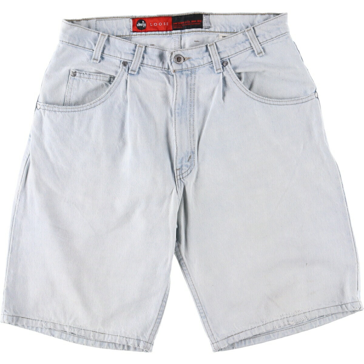 Rakuten - 古着 90'S リーバイス Levi's SILVER TAB シルバータブ LOOSE ルーズ デニムショーツ ハーフパンツ ジョーツ USA製 メンズw34相当 ヴィンテージ /eaa579243 【中古】 【250905】