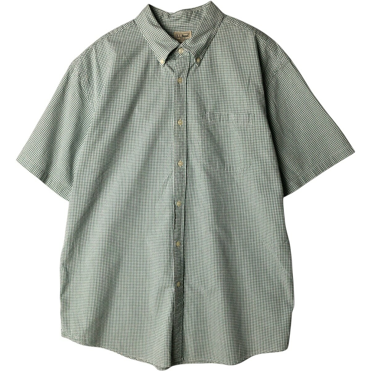 樂天商城 - 古着 90~00'S エルエルビーン L.L.Bean TRADITIONAL FIT ギンガムチェック シアサッカー 半袖 ボタンダウン チェックシャツ メンズXL相当 ヴィンテージ /eaa579430 【中古】 【250907】 【NH-2508】