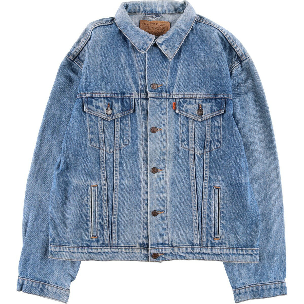 古着 90'S リーバイス Levi's 66902 0206 オレンジタブ デニムジャケット Gジャン メンズXL相当 ヴィンテージ /eaa579483 【中古】 【250908】 【SS2603_10】 ブルー系 春秋冬