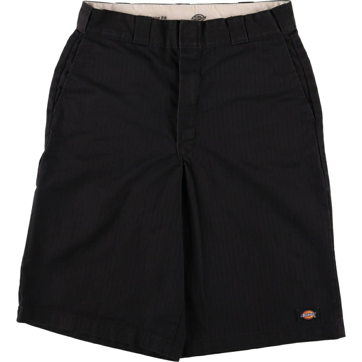 古着 ディッキーズ Dickies Loose Fit ストライプ柄 ワークショーツ ハーフパンツ メンズw31相当 /eaa579678 【中古】 【250907】 ブラック系 春夏秋