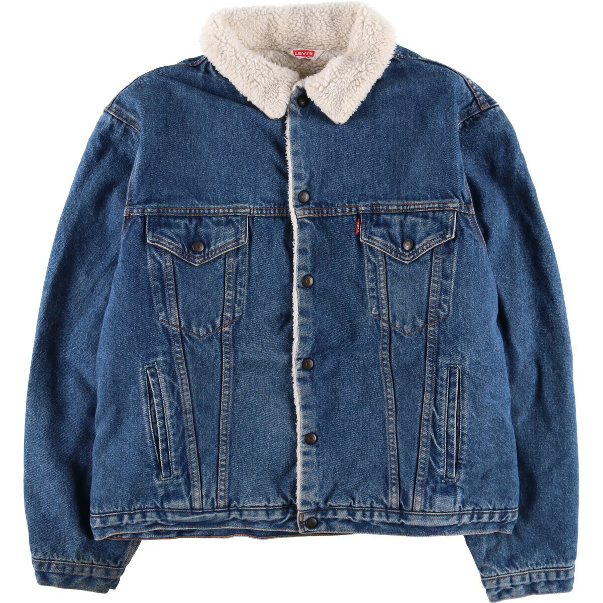 樂天商城 - 古着 80'S リーバイス Levi's 70608-0219 デニムボアジャケット メンズXL相当 ヴィンテージ /eaa579851 【中古】 【251122】 【SS2603_10】 ブルー系 春秋冬