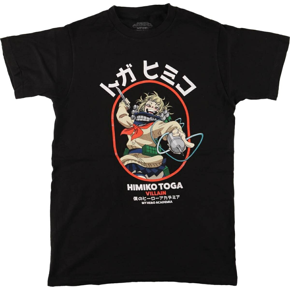 古着 MY HEARO ACADEMIA 僕のヒーローアカデミア トガヒミコ アニメ キャラクタープリントTシャツ メンズS相当 /eaa580102 【中古】 【250824】(4.0)