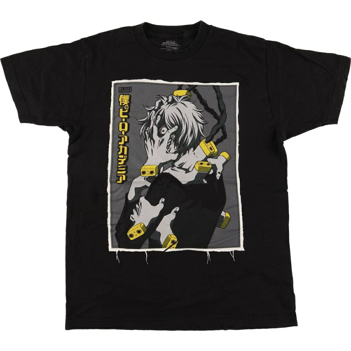 Character - 古着 MY HERO ACADEMIA 僕のヒーローアカデミア 死柄木弔 アニメ キャラクタープリントTシャツ メンズM相当 /eaa580109 【中古】 【250824】 ブラック系 春夏秋