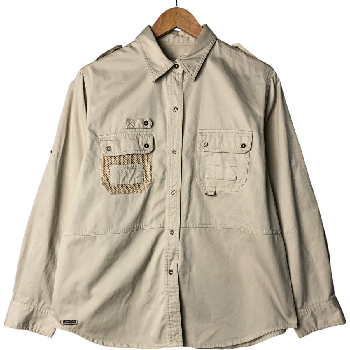 乐天商城 - 古着 ラルフローレン Ralph Lauren LAUREN ローレン 長袖 フィッシングシャツ レディースL相当 /eaa580260 【中古】 【250828】 【ADEL/アデル】 【SS2606_10】