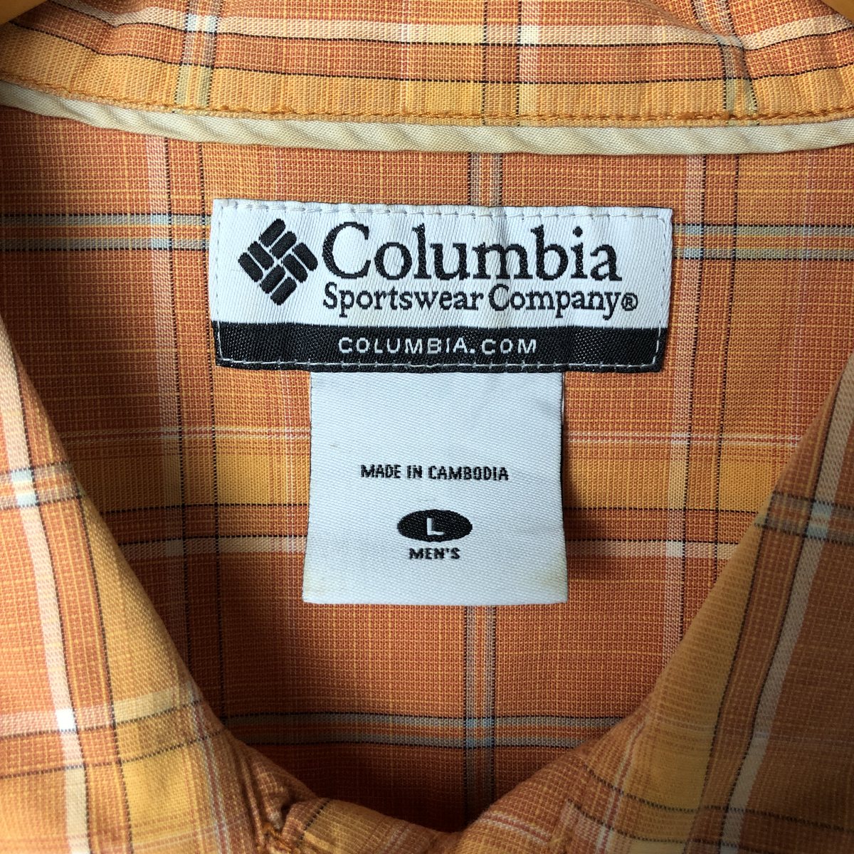 古着 00'S コロンビア Columbia 半袖 コットン チェックシャツ ボックスシャツ メンズL相当 /eaa580298 【中古】 【250825】 オレンジ系 春夏 3