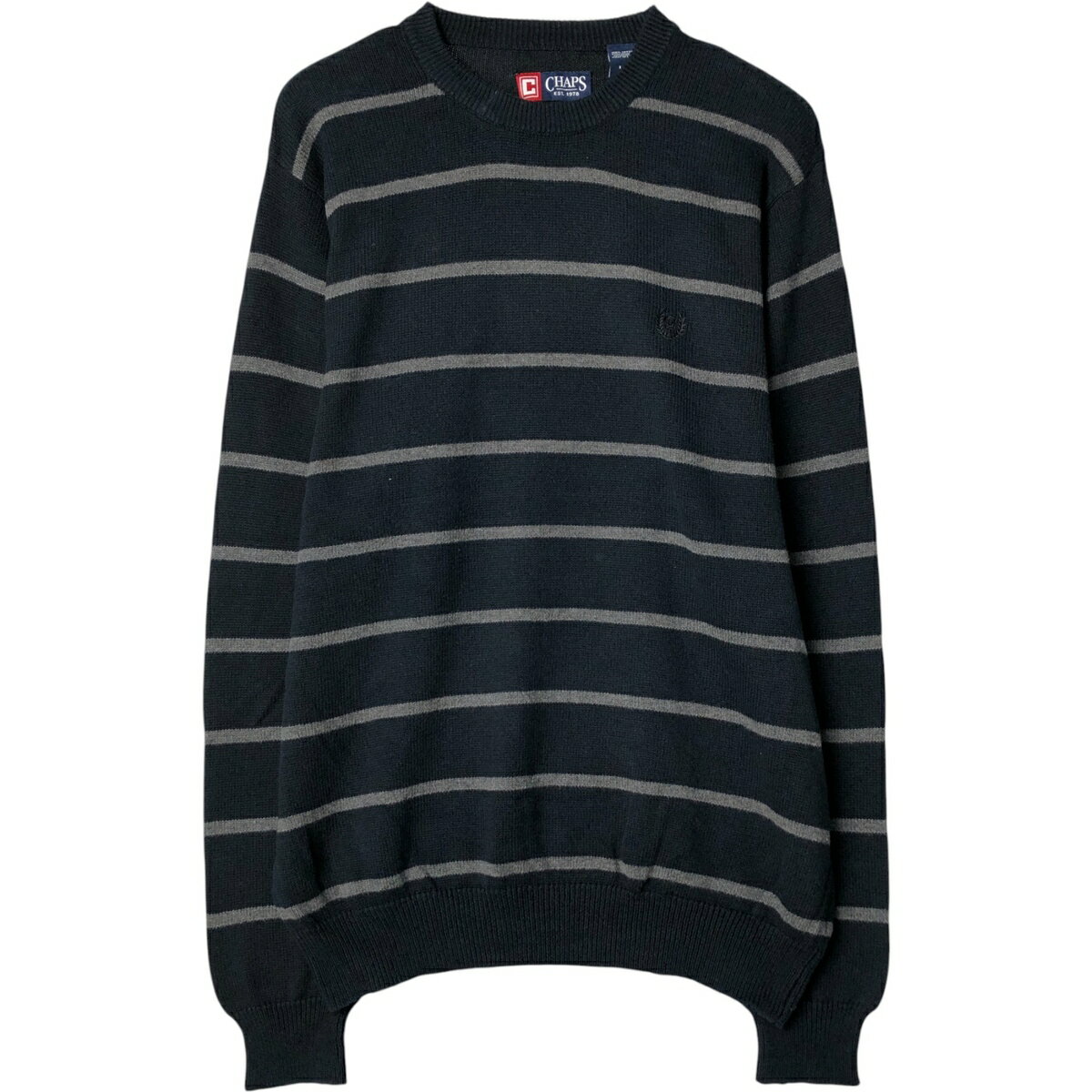 古着 チャップス CHAPS ボーダー柄 コットンニットセーター メンズL相当 /eaa580825 【中古】 【250906】 【NH-2508】 【ss2601_10】