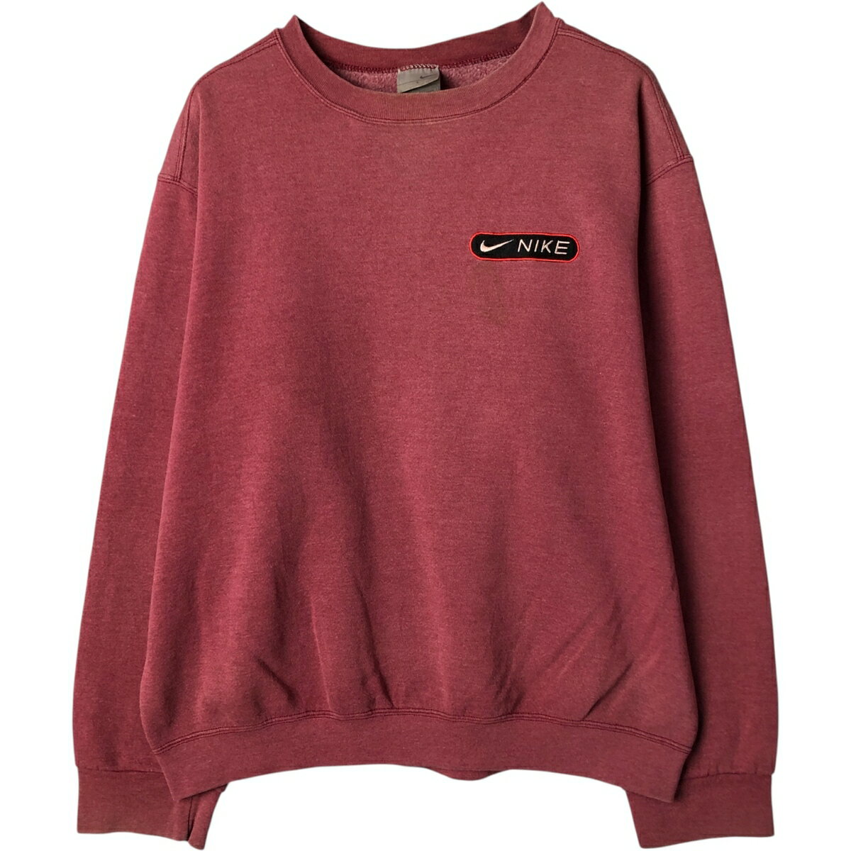 American Casual - 古着 90'S ナイキ NIKE ワンポイントロゴスウェットシャツ トレーナー USA製 メンズL相当 ヴィンテージ /eaa581080 【中古】 【250914】 【NH-2508】 【SS2603_10】 レッド系 春夏秋冬