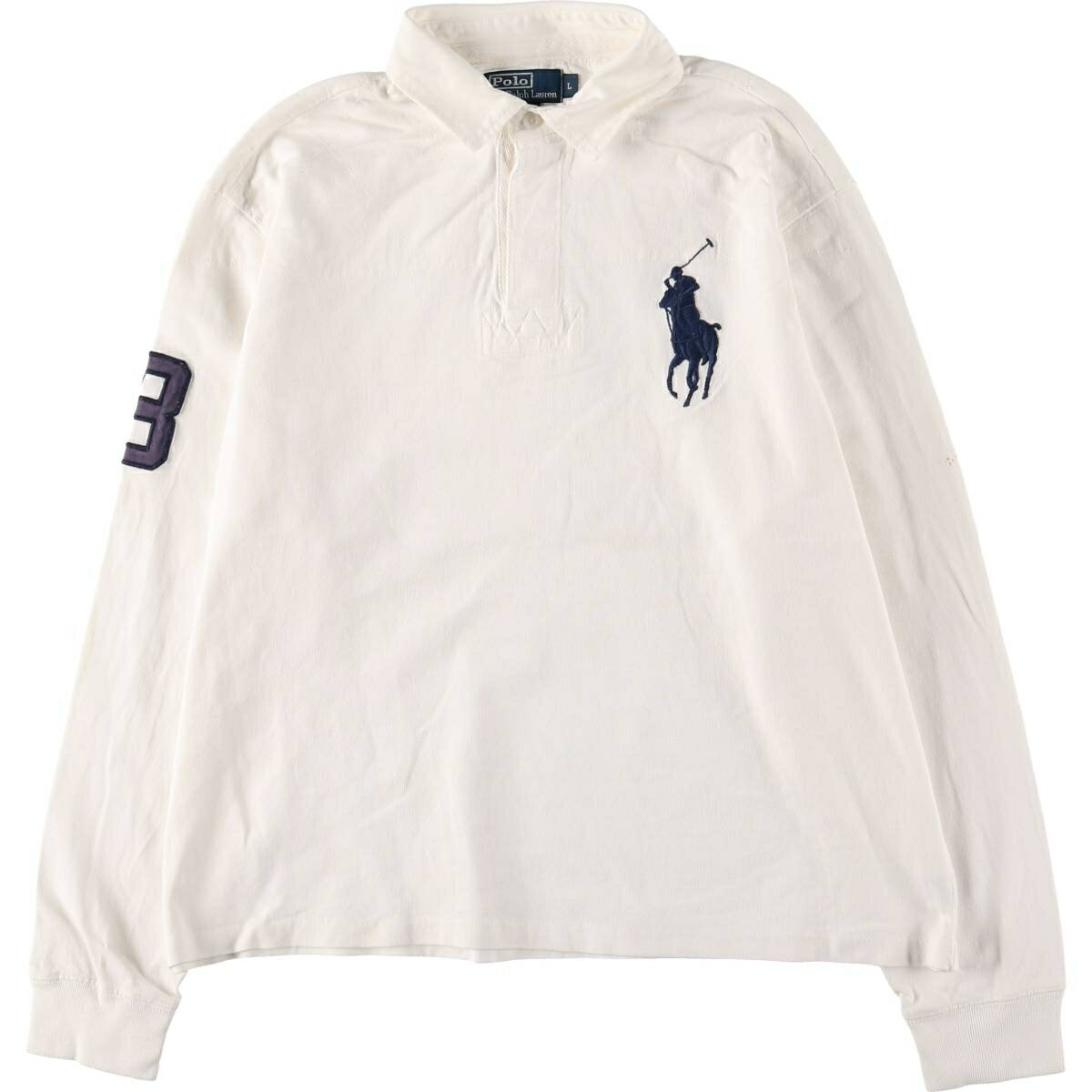 古着 ラルフローレン Ralph Lauren POLO by Ralph Lauren ビッグポニー 長袖 ラガーシャツ メンズL相当 /eaa581127 【中古】 【250915】 【ss2601_10】