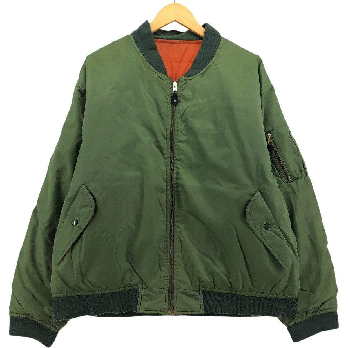 樂天商城 - 古着 民間品 SIERRA PACIFIC MA-1タイプ ミリタリー フライトジャケット メンズM相当 ヴィンテージ /eaa581796 【中古】 【250918】 【SS2603_10】 カーキ系 春秋冬