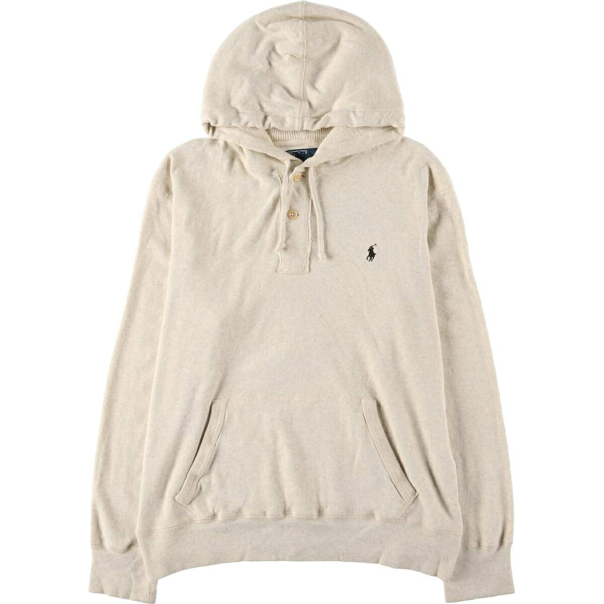 古着 ラルフローレン Ralph Lauren POLO by Ralph Lauren ハーフボタン スウェットプルオーバーパーカー メンズL相当 /eaa581879 【中..