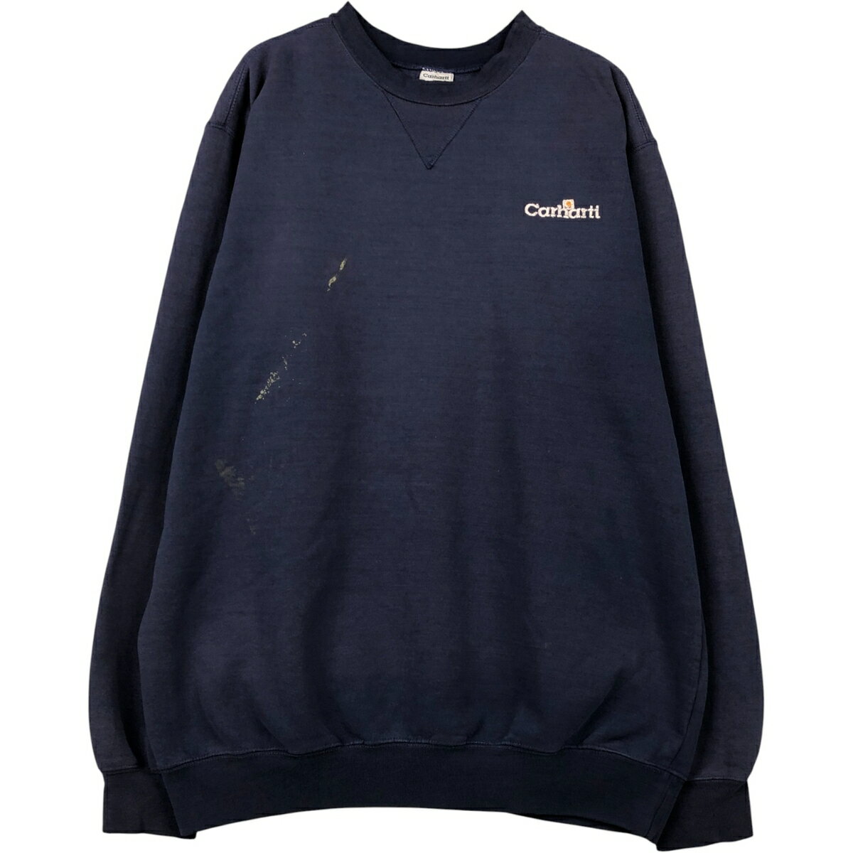 Collaboration - 古着 カーハート Carhartt ワンポイントロゴスウェットシャツ トレーナー メンズL相当 /eaa582428 【中古】 【251010】 【NH-2508】 ネイビー系 春夏秋冬