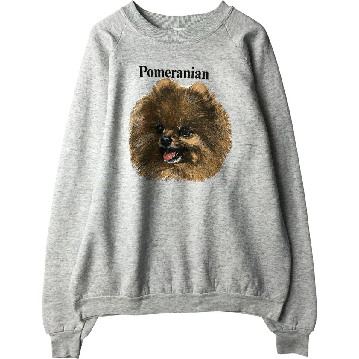 商品詳細 ブランド・FRUIT OF THE LOOM・フルーツオブザルーム・ 特徴・クルーネック(丸首)・長袖・ヴィンテージ・ラグランスリーブ・ モデル/形状・Pomeranian ポメラニアン・アニマル スウェットシャツ トレーナー・ 素材・コットン:50%・ポリエステル:50%・ 色・グレー系 灰色・ 柄・プリント・アニマル柄・ 生産国・USA製・ 年代・90年代・ サイズ・表記サイズ:XXL・着丈:66cm・身幅:58cm・裄丈:96.5cm・袖丈(脇下計測):66cm・ コンディション・C・ カテゴリ・メンズ・トップス・スウェット・トレーナー・ 商品番号・eaa582457・ 取扱店・・ スタッフコメントFRUIT OF THE LOOM Pomeranian ポメラニアン アニマル スウェットシャツ トレーナー / 商品番号 eaa582457 USEDですので使用感などございますが、まだまだご愛用していただけます。 古着という事をご理解の上ご注文よろしくお願いします。 【状態追記】 ●前、腹部・左腕に汚れ ●後、左腕・左腰に汚れ※状態は当社独自の基準です。 表記サイズ着丈身幅裄丈袖丈(脇下計測) XXL(※着用感、表記サイズは目安です。)66cm58cm96.5cm66cm ※測定値の若干の誤差はご了承下さい。サイズガイドはこちら ブランドFRUIT OF THE LOOMフルーツオブザルーム 特徴クルーネック(丸首) / 長袖 / ヴィンテージ / ラグランスリーブモデル/形状Pomeranian ポメラニアン / アニマル スウェットシャツ トレーナー素材コットン:50% / ポリエステル:50%色グレー系 灰色柄プリント / アニマル柄生産国USA製年代90年代カテゴリトレーナー商品番号eaa582457取扱店　　 フルーツオブザルームの他の商品を見るトレーナーの他の商品を見る