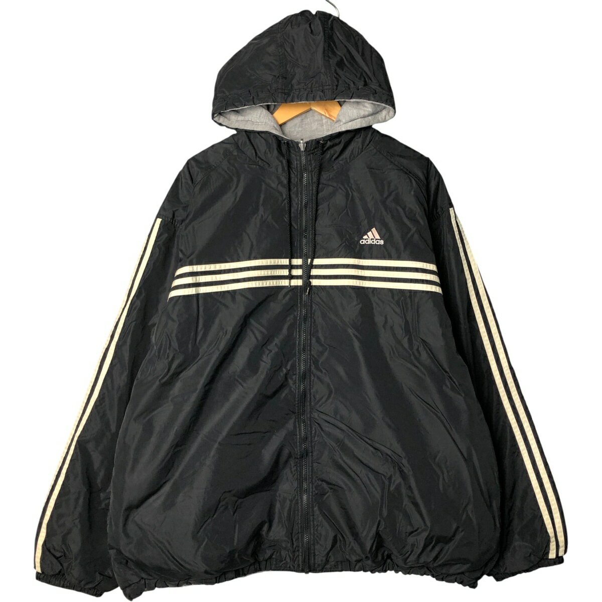 Rakuten - 古着 90'S アディダス adidas バックロゴ リバーシブル 中綿パーカー パファージャケット メンズXL相当 ヴィンテージ /eaa582553 【中古】 【250920】 【SS2606_30