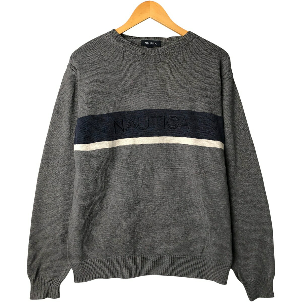 樂天商城 - 古着 00'S ノーティカ NAUTICA コットンニットセーター メンズL相当 /eaa582641 【中古】 【250920】 【SS2603_10】