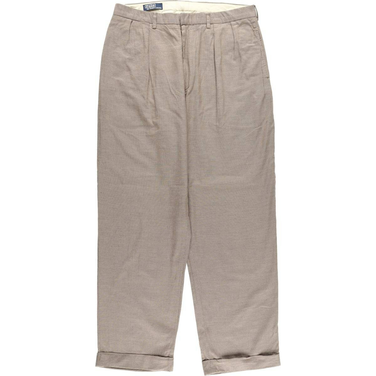 古着 ラルフローレン Ralph Lauren POLO by Ralph Lauren 総柄 ツータック コットン スラックスパンツ メンズw36相当 /eaa582706 【中古】 【250915】 【ss2601_10】