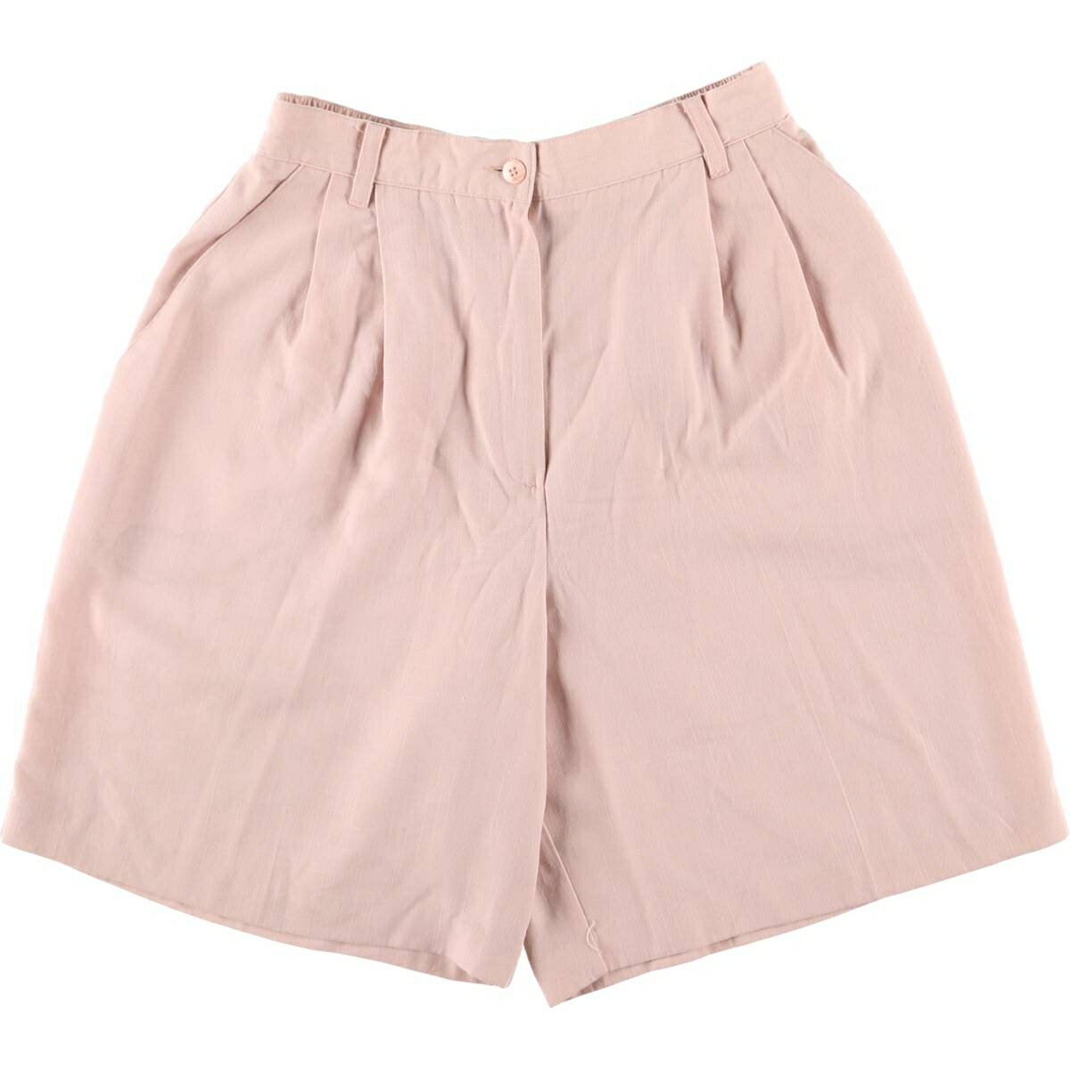 樂天商城 - 古着 SAG HARBOR ツータック ポリエステル×レーヨンショーツ ショートパンツ レディースM(w26)相当 /eaa582764 【中古】 【250914】 【Elulu/エルル】 ピンク系 春夏秋