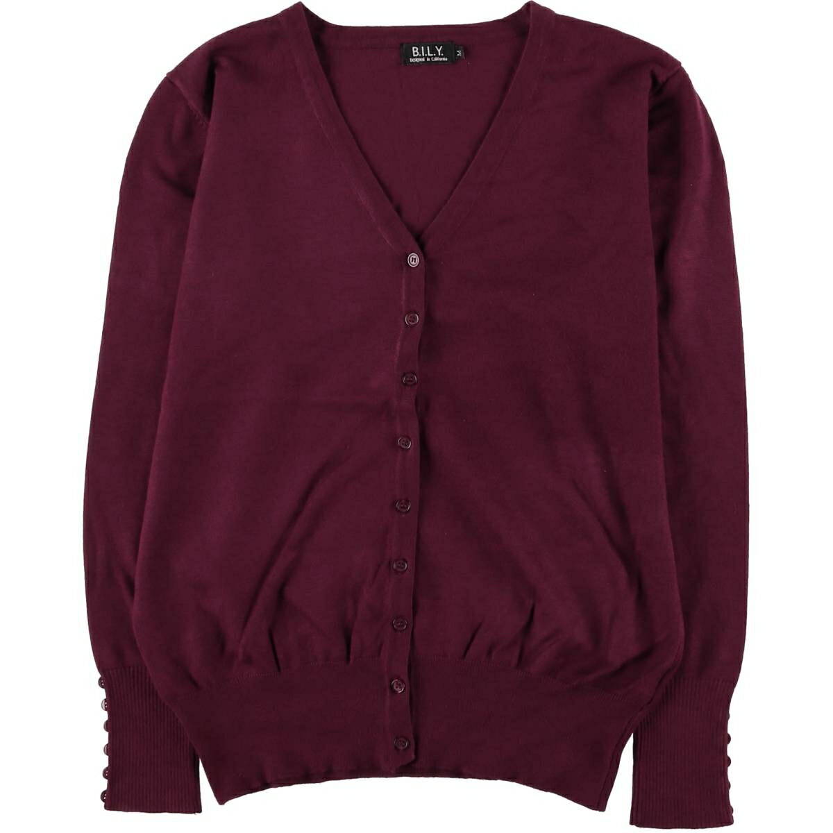 Nylon, Rayon, Polyester - 古着 B.I.L.Y. ニットカーディガン レディースM相当 /eaa582773 【中古】 【250914】 【ADEL/アデル】 【SS2603_10】 レッド系 春秋冬