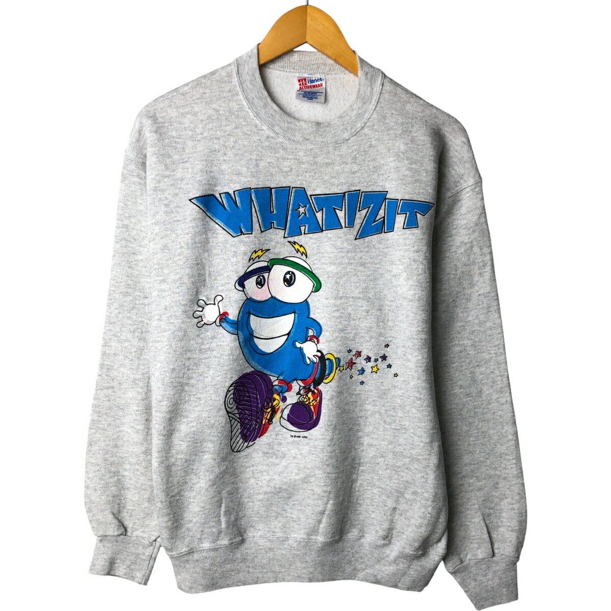 Other - 古着 90'S ヘインズ Hanes Izzy イジー キャラクタースウェットシャツ トレーナー USA製 メンズL相当 ヴィンテージ /eaa583137 【中古】 【250922】 【SS2603_10】 グレー系 春夏秋冬