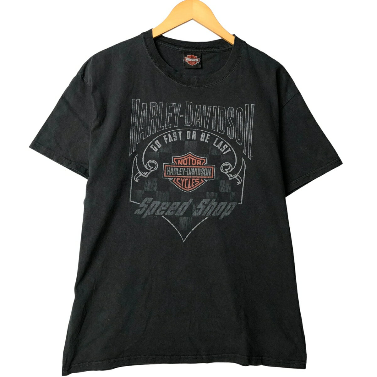 古着 ハーレーダビッドソン Harley-Davidson ドクロ柄 スカル柄 モーターサイクル バイクTシャツ メンズL相当 /eaa583290 【中古】 【250929】 ブラック系 春夏秋