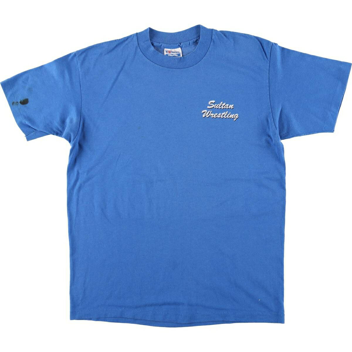 古着 80'S ヘインズ Hanes Fifty-Fifty 青タグ カレッジTシャツ USA製 メンズL相当 ヴィンテージ /eaa583452 【中古】 【250927】