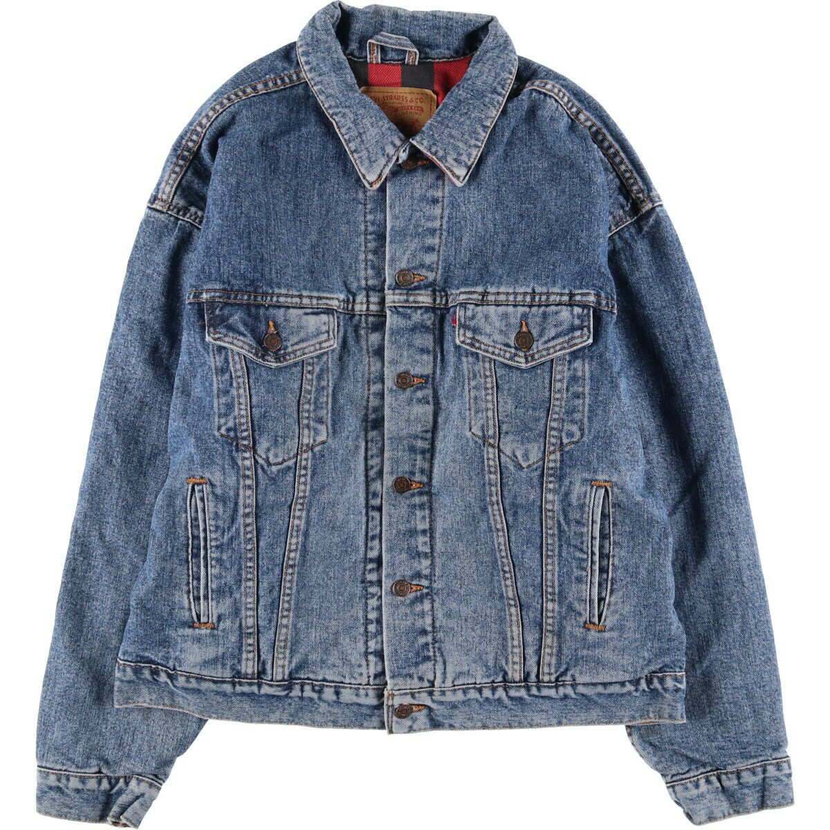 古着 90'S リーバイス Levi's 70417-4891 デニムジャケット Gジャン USA製 メンズL相当 ヴィンテージ /eaa583760 【中古】 【250920】 【SS2603_10】 ブルー系 春秋冬