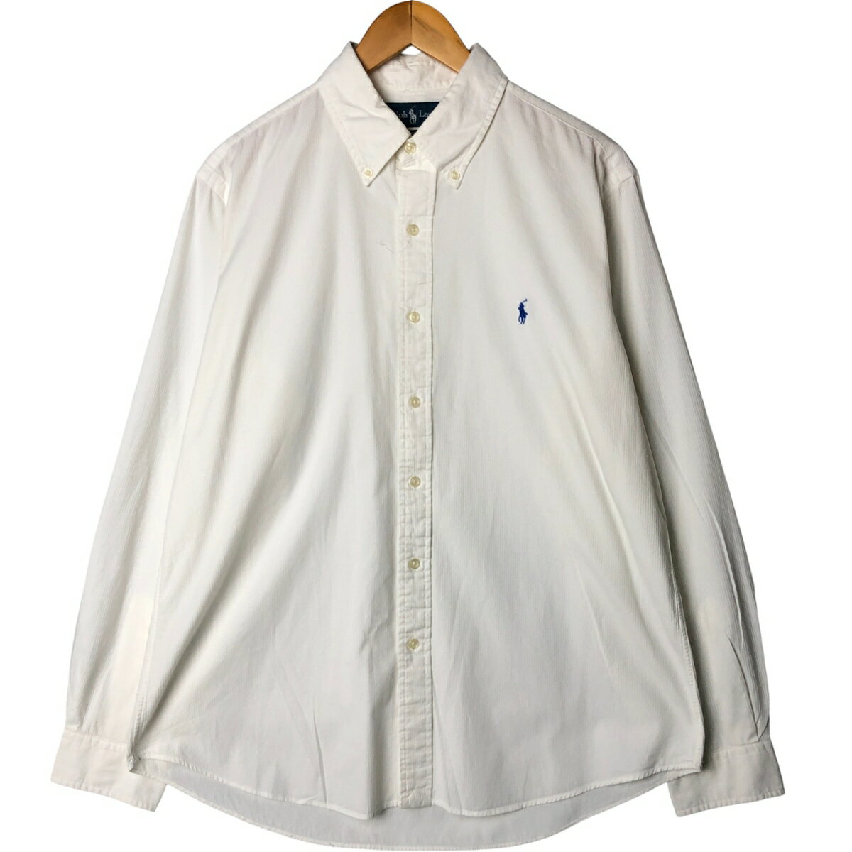 Rakuten - 古着 ラルフローレン Ralph Lauren CUSTOM FIT 長袖 ボタンダウンストライプシャツ メンズL相当 /eaa584269 【中古】 【250927】 【SS2606_10