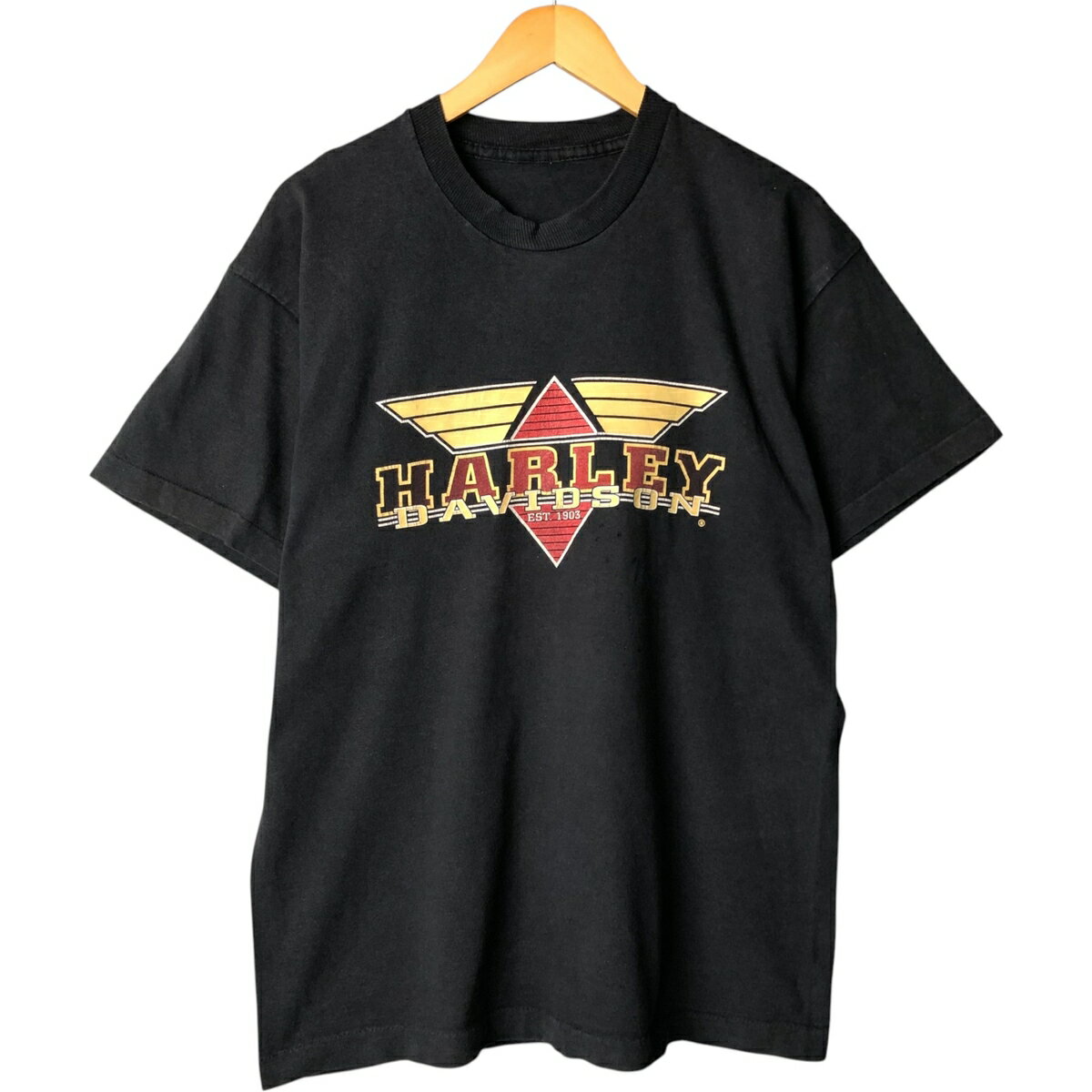 樂天商城 - 古着 ハーレーダビッドソン Harley-Davidson モーターサイクル バイクTシャツ メンズXL相当 /eaa584398 【中古】 【250928】 ブラック系 春夏秋 【SS2606_30】